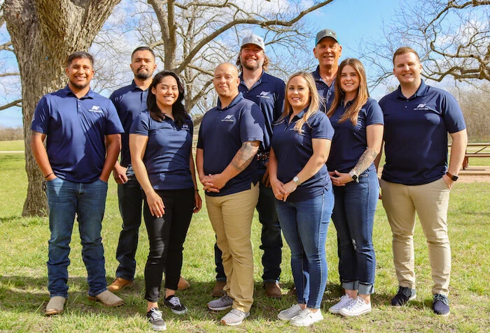 Team photo of the staff at A&W Roofing Austin.