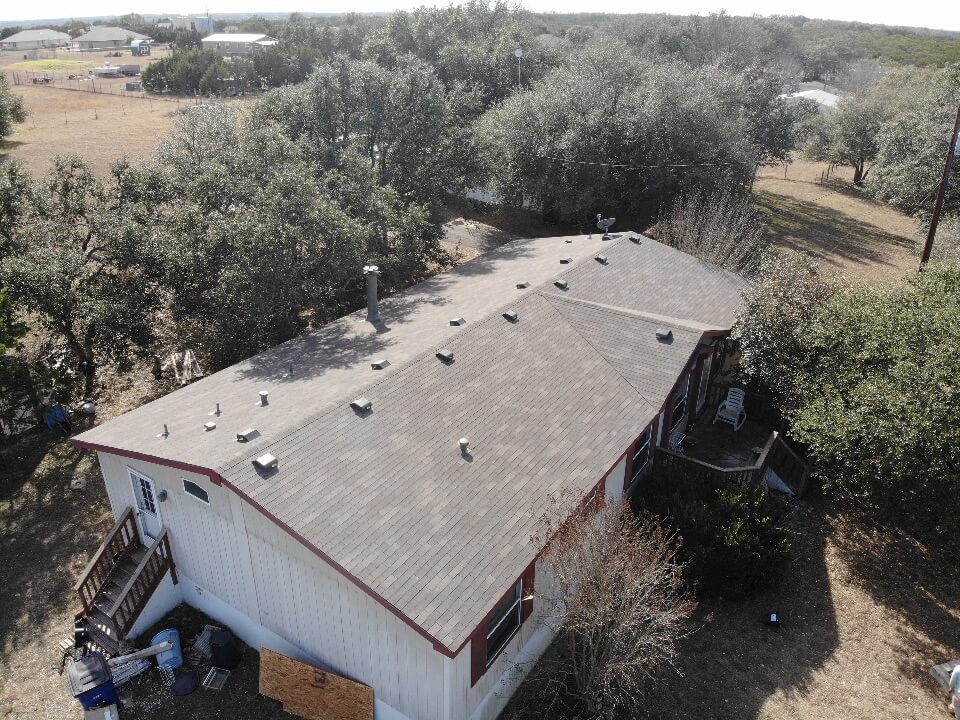 Brand new Liberty Hill roofing project with high quality shingles.