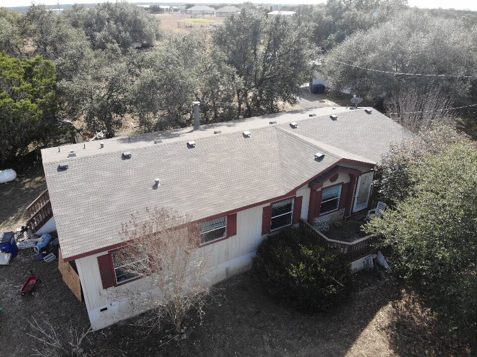 Liberty Hill roof installation project.